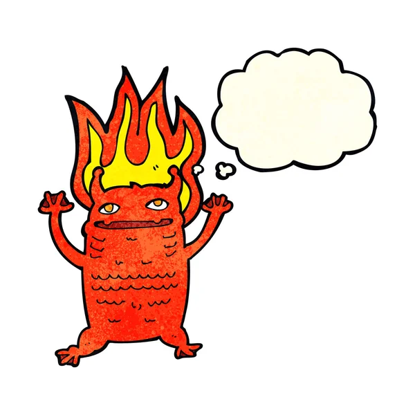 Desenho animado pequeno demônio fogo imagem vetorial de lineartestpilot©  50857685