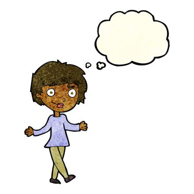 만화 혼동 생각 거품을 가진 여자