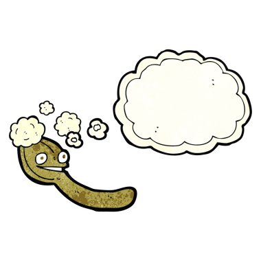 Düşünce baloncuklu çizgi kaşık