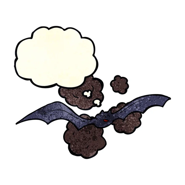 Νυχτερίδα κινουμένων σχεδίων με φούσκα σκέψης — Διανυσματικό Αρχείο
