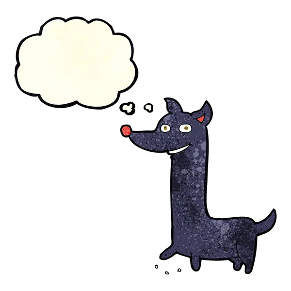 Düşünce kabarcığı olan komik çizgi film köpeği. — Stok Vektör