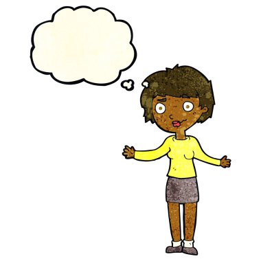 만화 혼동 생각 거품을 가진 여자