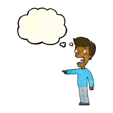 Çizgi film, düşünce balonlu adamı dehşete düşürdü.