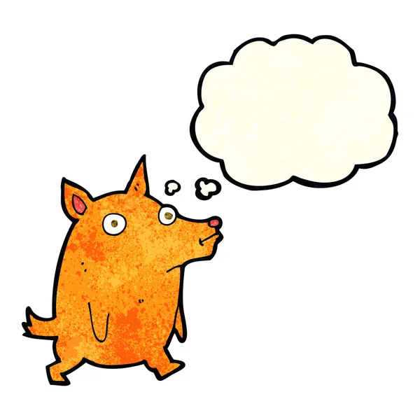 卡通片：有思想泡泡的小狗 — 图库矢量图片