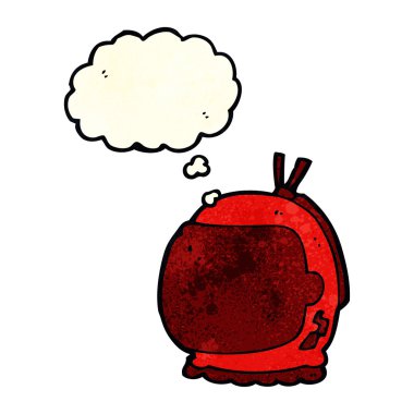 Düşünce baloncuklu astronot miğferi