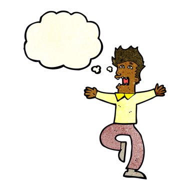 Çizgi film, düşünce balonlu adamı dehşete düşürdü.