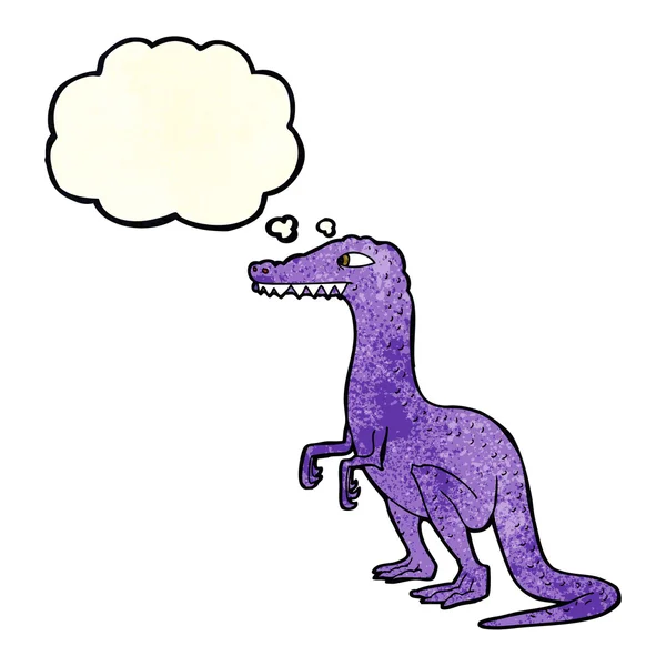 具有思想气泡的卡通恐龙 — 图库矢量图片