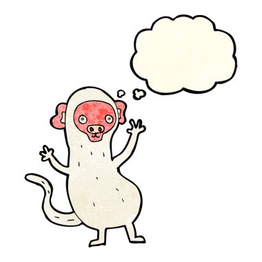 Düşünce balonlu çizgi film maymunu