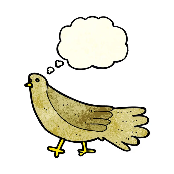 有思想泡泡的卡通鸟 — 图库矢量图片