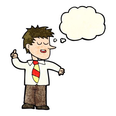 fikir düşünce balonu olduğu adamla çizgi film