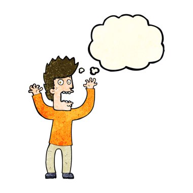 Çizgi film, düşünce balonlu adamı dehşete düşürdü.