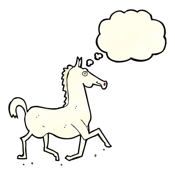 Cartoon horse with thought bubble — Stock Vector