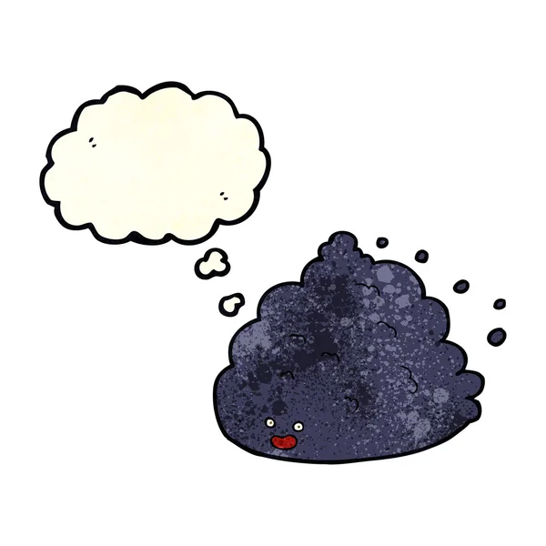 Karakter awan kartun dengan gelembung pemikiran - Stok Vektor