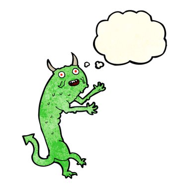 çizgi film şeytanla düşünce balonu