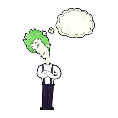 Düşünce baloncuklu çizgi film vampiri