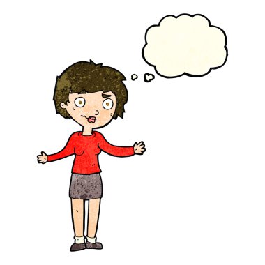 만화 혼동 생각 거품을 가진 여자