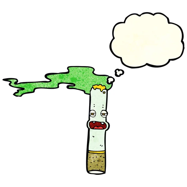 A gondolat buborék marihuána rajzfilmfigura — Stock Vector