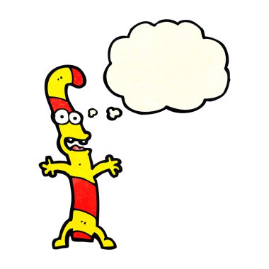 Düşünce baloncuklu şeker kamışı