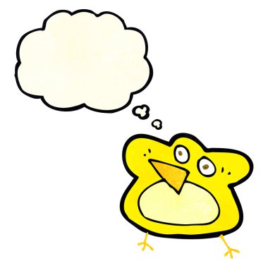 Düşünce baloncuklu komik çizgi roman Robin.