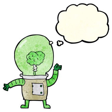 Düşünce baloncuklu robot robot robot robot.