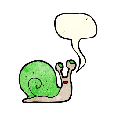 çizgi film salyangoz düşünce balonu ile