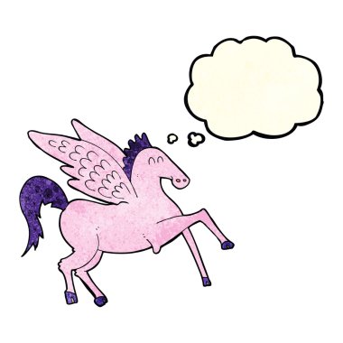 Düşünce baloncuklu çizgi film Pegasus