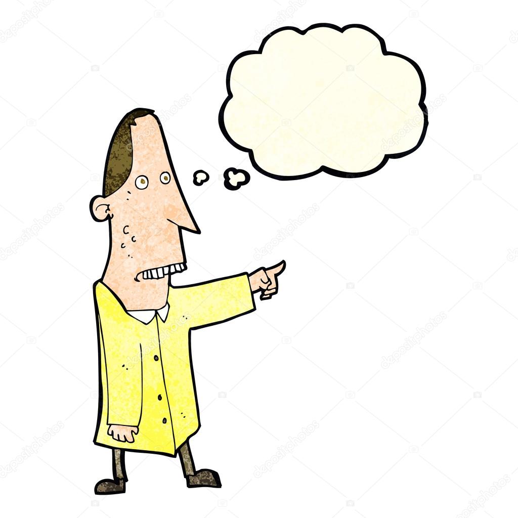 Cartoon ugly man pointing with thought bubble Stock Vector Image by  ©lineartestpilot #82686848