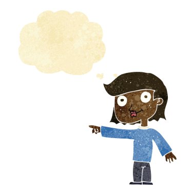 Düşünce baloncuğu olan bir çizgi film karakteri