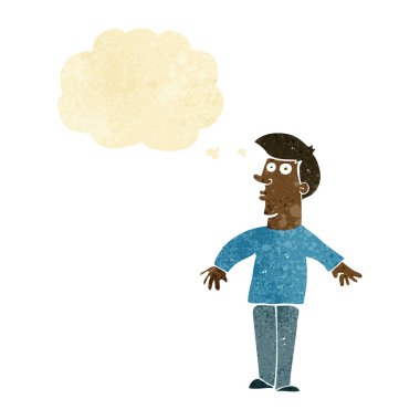 Çizgi film adamı düşünce balonuyla şaşırttı.