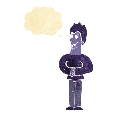 Düşünce baloncuklu çizgi film vampiri