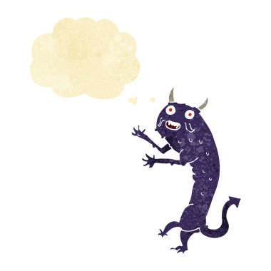 çizgi film şeytanla düşünce balonu