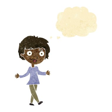 만화 혼동 생각 거품을 가진 여자