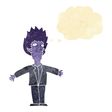 Düşünce baloncuklu çizgi film vampiri