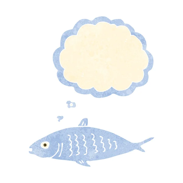 Cartoon fish with thought bubble — Stock Vector