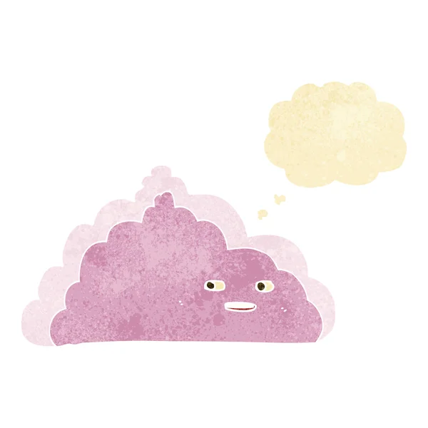 Nube de dibujos animados con burbuja de pensamiento — Vector de stock