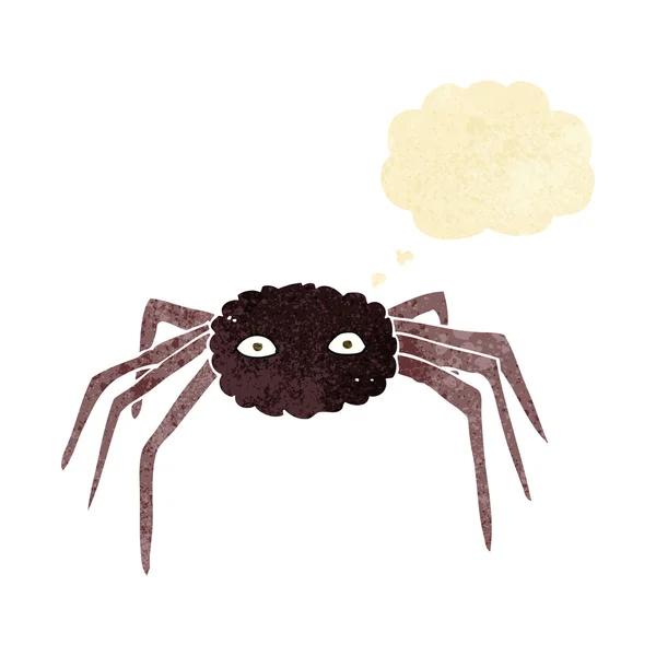 Cartoon spider with thought bubble — Stock Vector