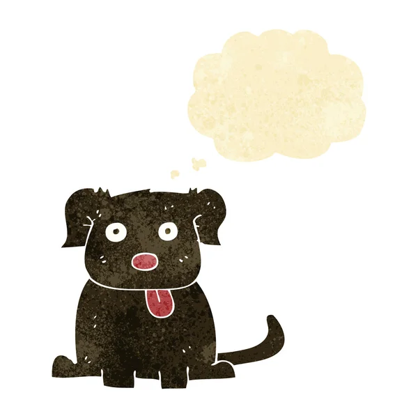 Tecknad hund med tankebubbla — Stock vektor
