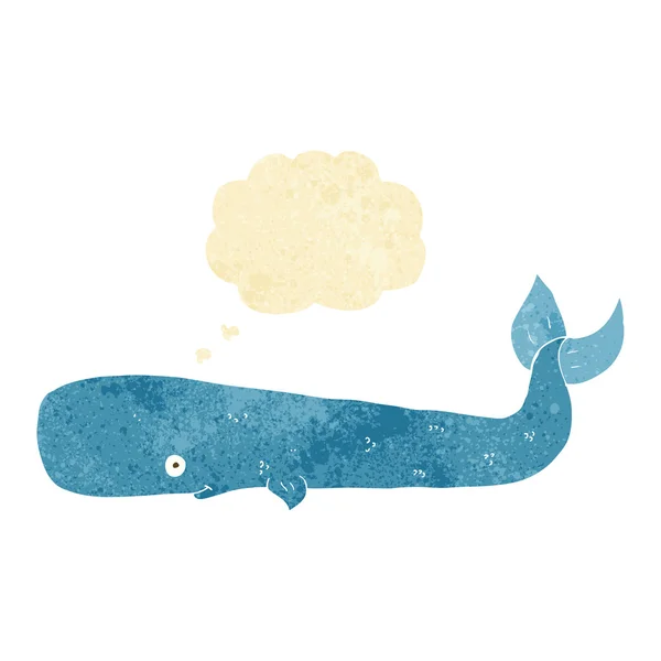 有思想泡泡的卡通鲸 — 图库矢量图片