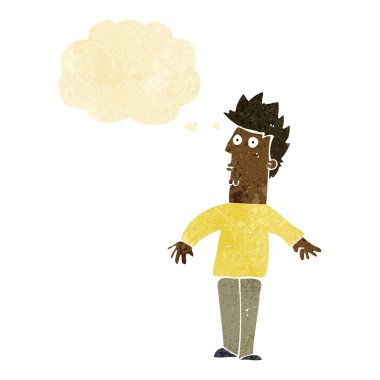 Çizgi film adamı düşünce balonuyla şaşırttı.