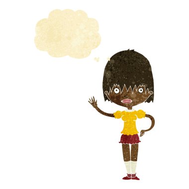 kabarcık karikatür sallayarak kadınla sanıyordum