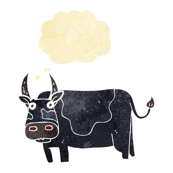 Kreslený býk s myšlenkovou bublinou — Stockový vektor