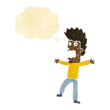 Çizgi film, düşünce balonlu adamı dehşete düşürdü.