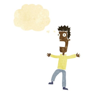 Çizgi film, düşünce balonlu adamı dehşete düşürdü.