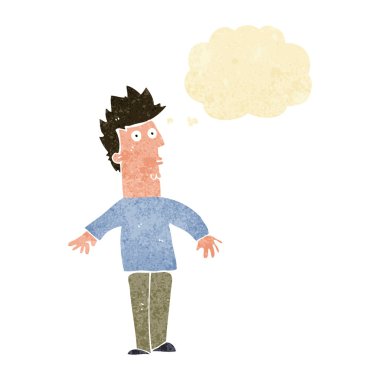 Çizgi film adamı düşünce balonuyla şaşırttı.