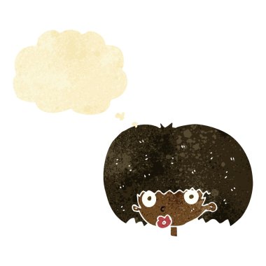 Karikatür, düşünce balonlu kadını şaşırttı.