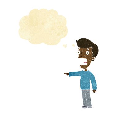 Çizgi film, düşünce balonlu adamı dehşete düşürdü.