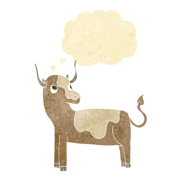 Kreskówki krowa z bańki myślowej — Wektor stockowy