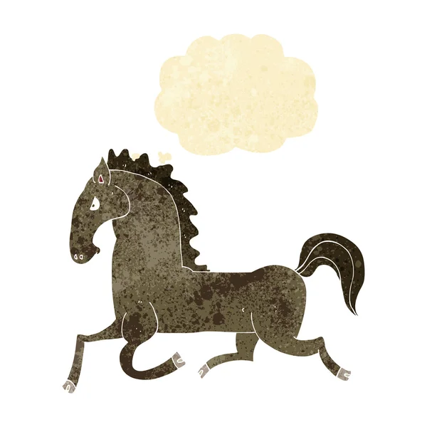 Cartoon running horse with thought bubble Vector Graphics