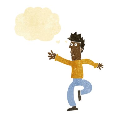 çizgi film acil adam düşünce baloncuğu ile