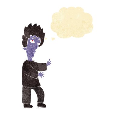 Düşünce baloncuklu çizgi film vampiri